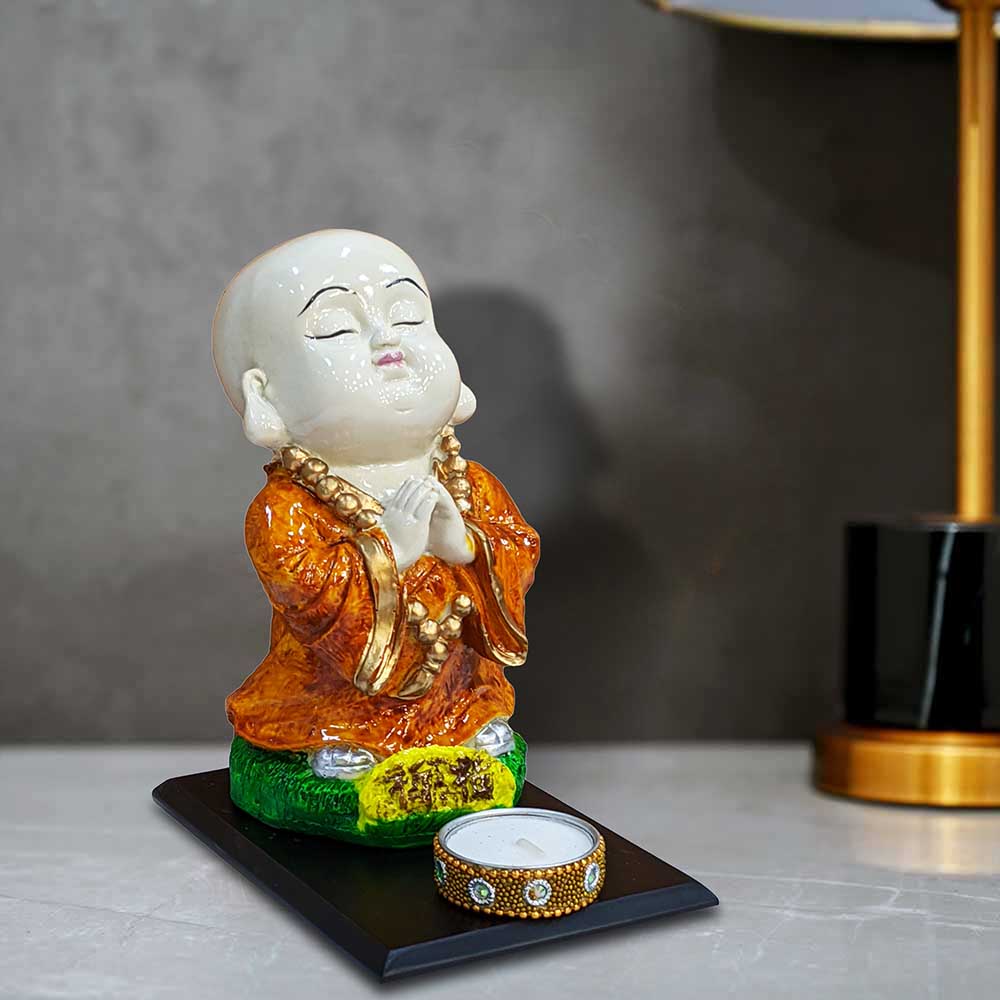 Laughing Buddha Baby Monk Statue